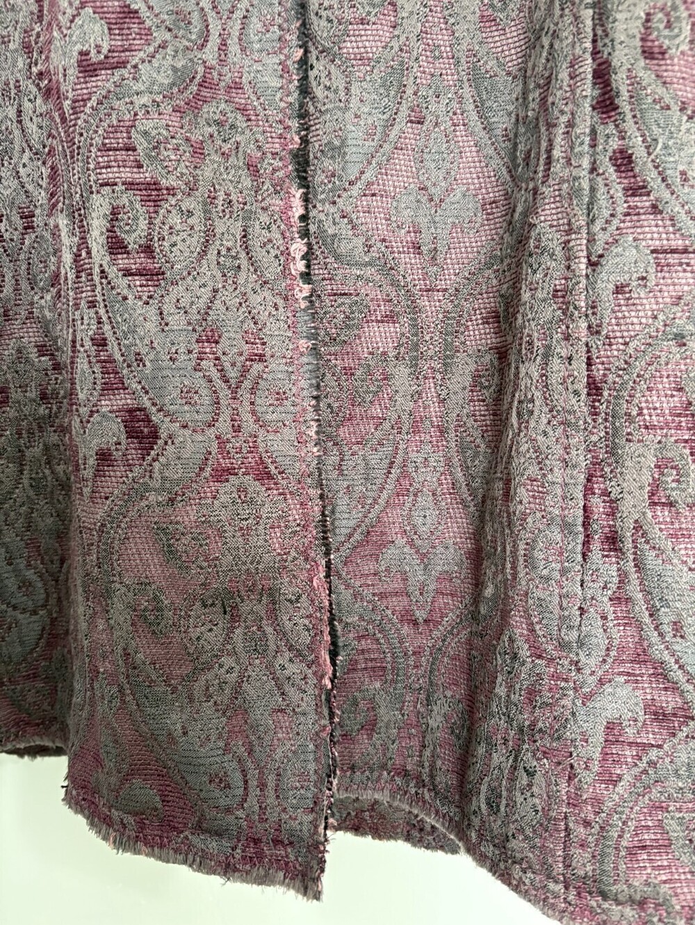Free People Jacquard Brocade Tapestry Coat Sz 8 Purple Boho Chic Button Pockets - Picture 6 of 9